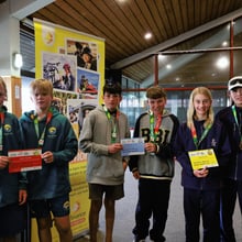 Teams; 1st Finloe Gaites and Will Fyfe (Murrays Bay Int), 2nd Lauchlan Wills and James Currell (Bucklands Beach Int), 3rd Flora Stevens and Jessica Lee (Diocesan School for Girls)